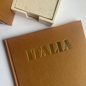 Vintage gold-leaf travel books