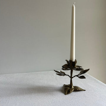Metal rose candle holder