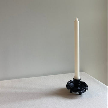 Hand-made clay taper holder