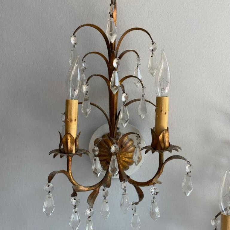 Vintage Italian gilt sconces