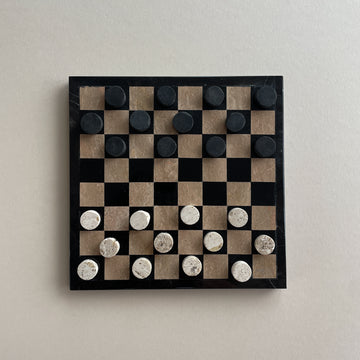 Marble & Onyx Checkers Pieces