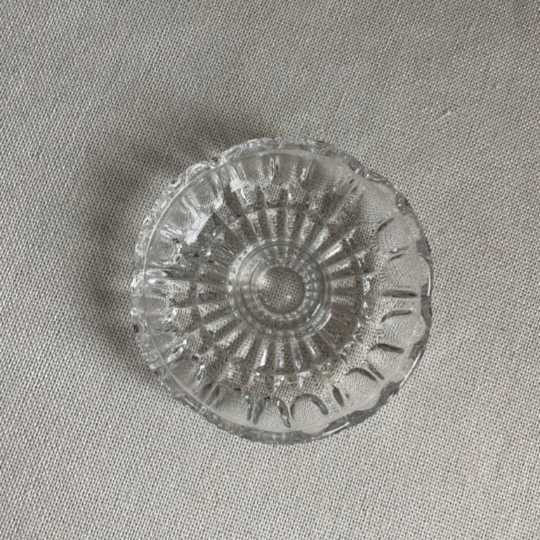 Glass candle holder