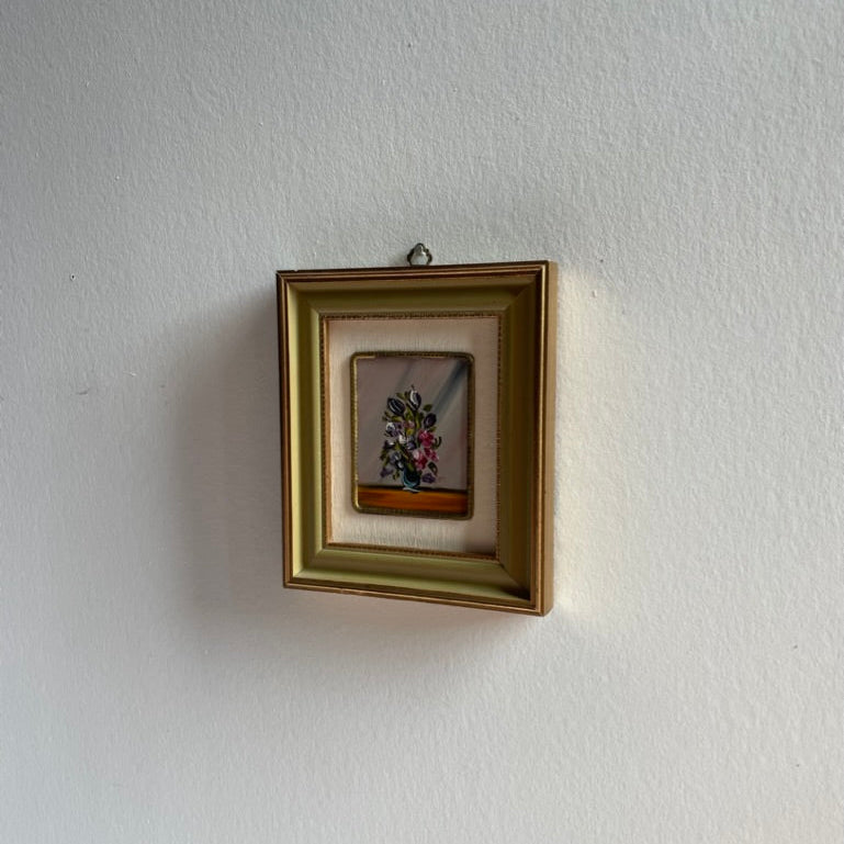 Small oil painting of flowers