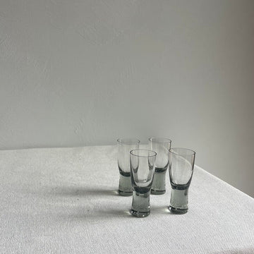 Smokey blue shot glasses (set of 4)