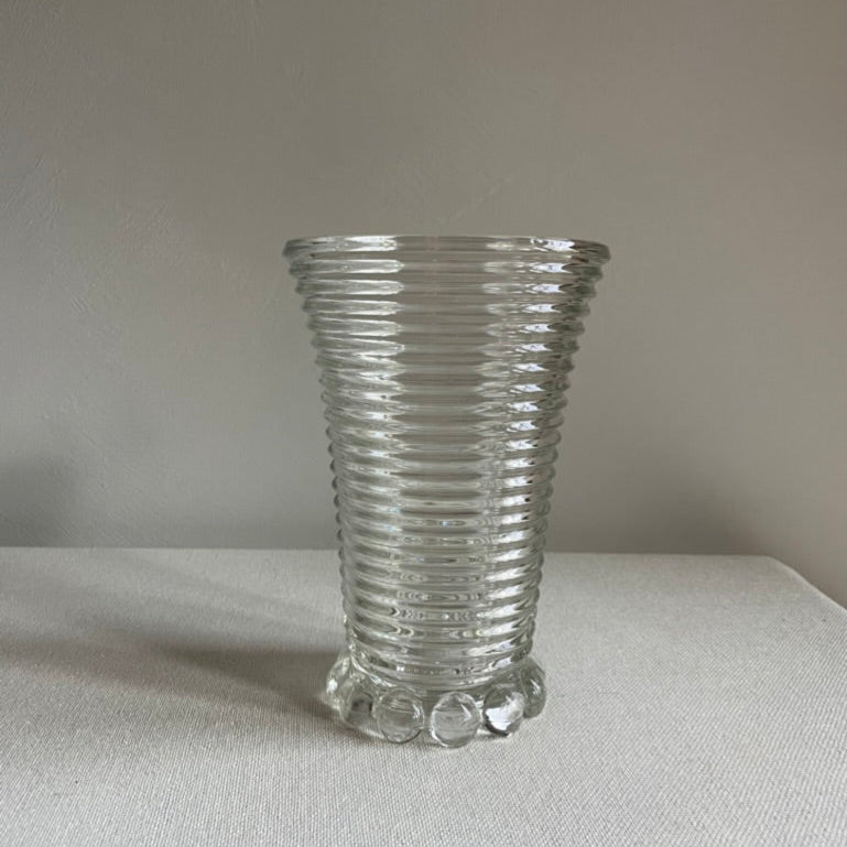 Glass vase with bubble base