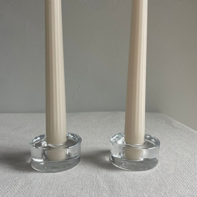 Post modern glass circular taper holders