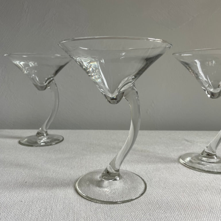 Swoop martini glasses