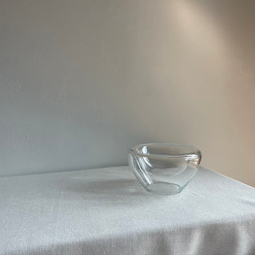 Double walled glass bowl