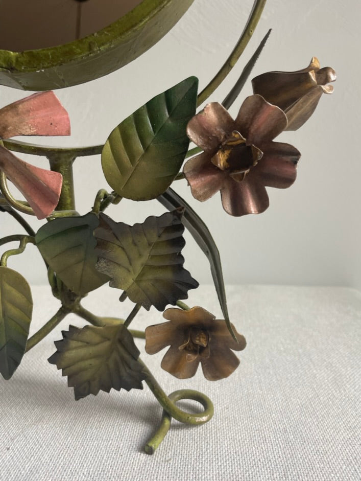 Vintage flower vanity mirror