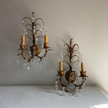 Vintage Italian gilt sconces