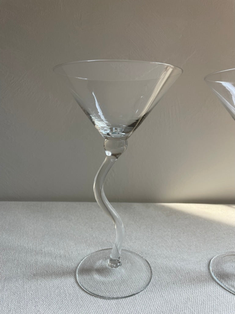 Squiggle martini glasses (set of 2)