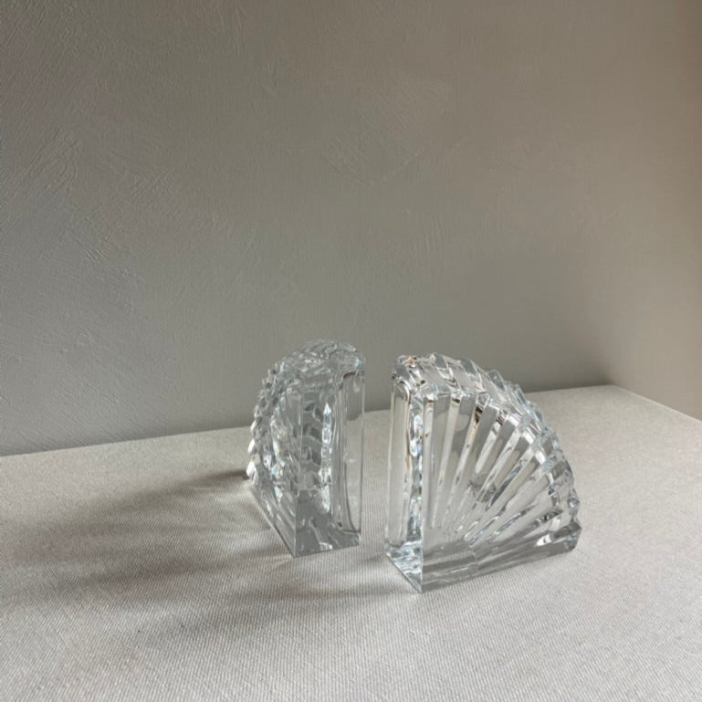 French crystal bookends