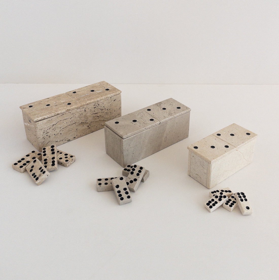 Domino set - travertine