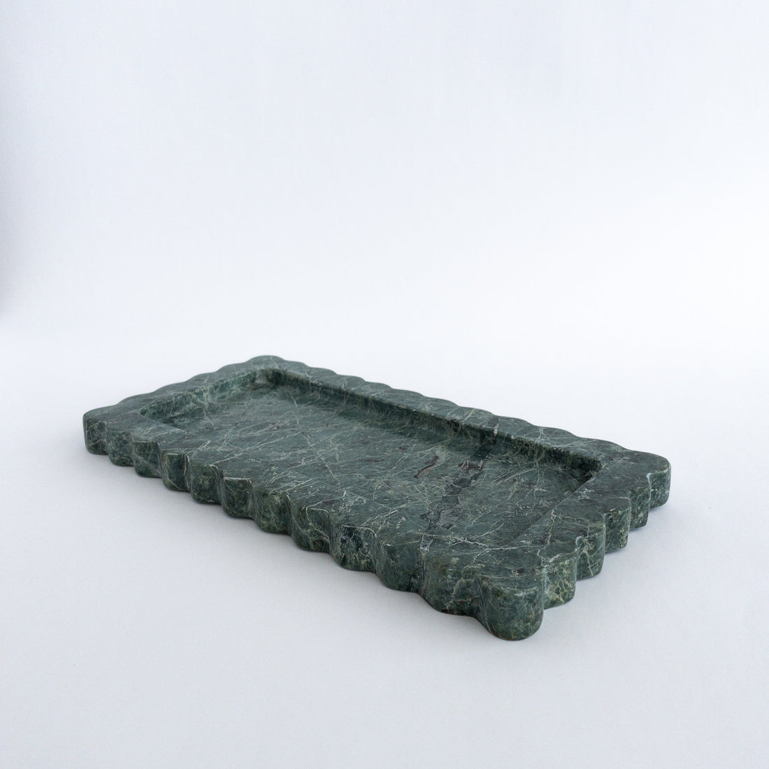 Onda tray - emerald marble