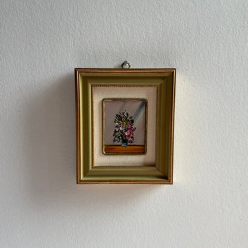 Small oil painting of flowers