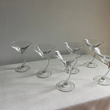 Swoop martini glasses