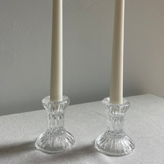 Crystal low candle sticks