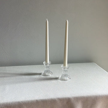 Crystal low candle sticks