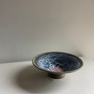 Wheel thrown pottery serving dish