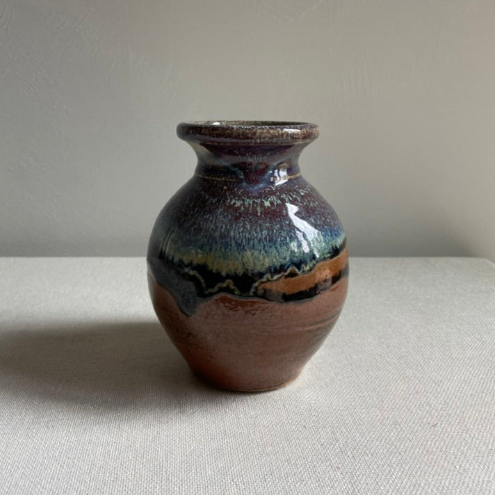 Wheel thrown pottery vase
