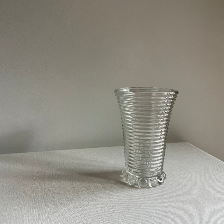 Glass vase with bubble base