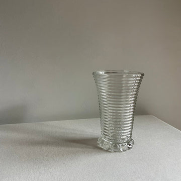 Glass vase with bubble base