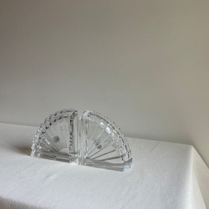 French crystal bookends
