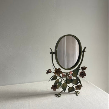 Vintage flower vanity mirror