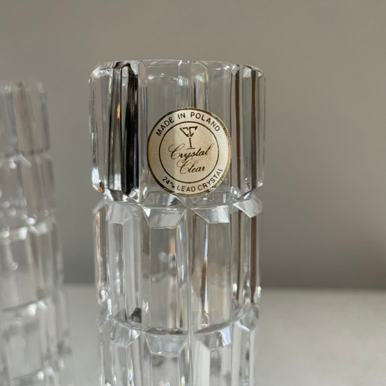 Crystal bud vases