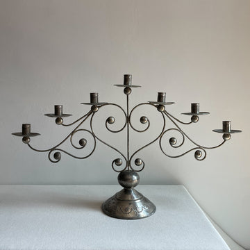 Vintage mexican tin candelabra