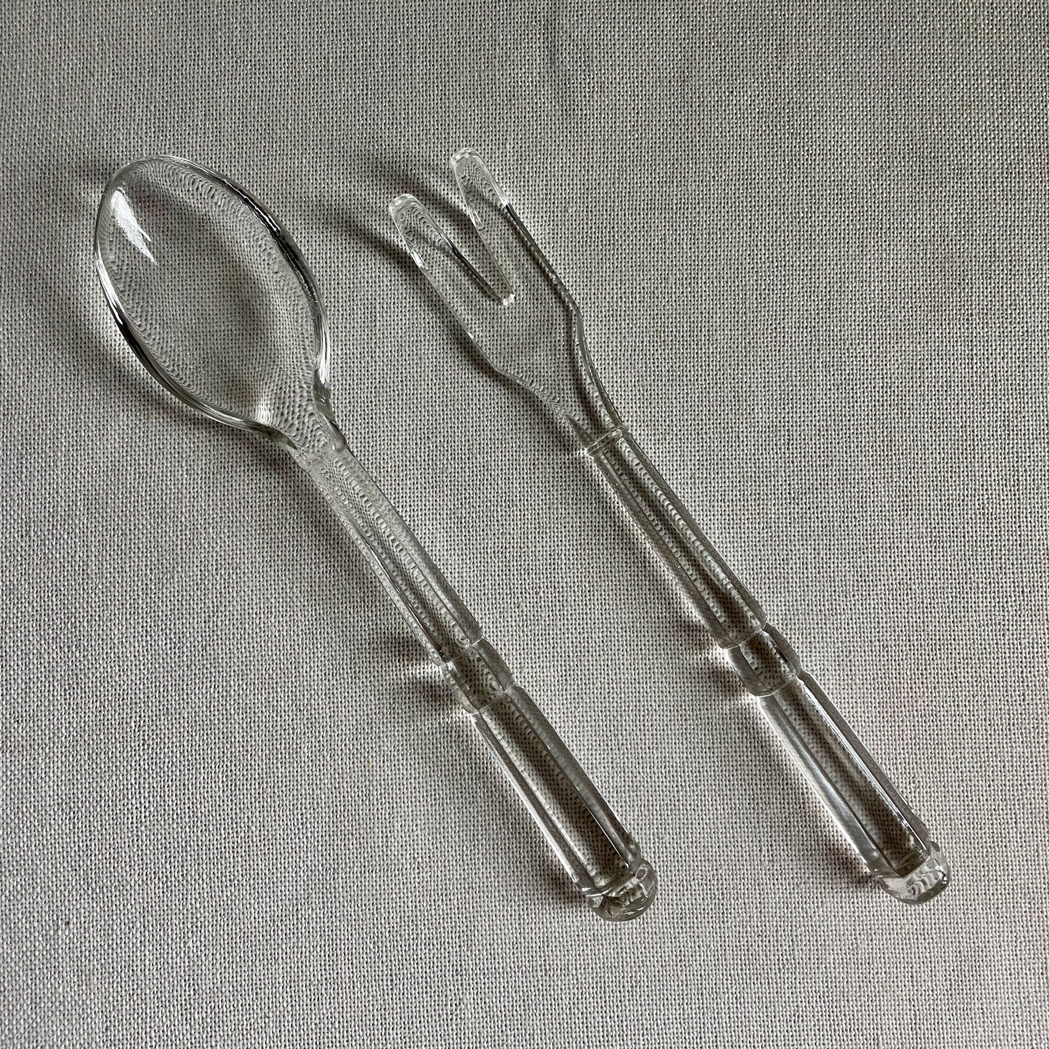 Vintage glass serving set