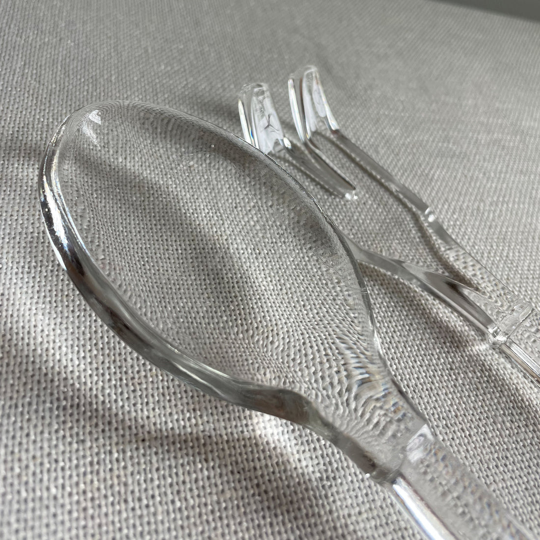 Vintage glass serving set