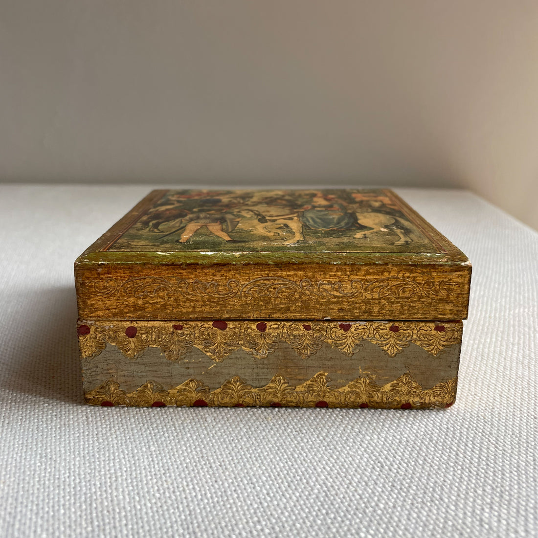 Vintage florentine wood box