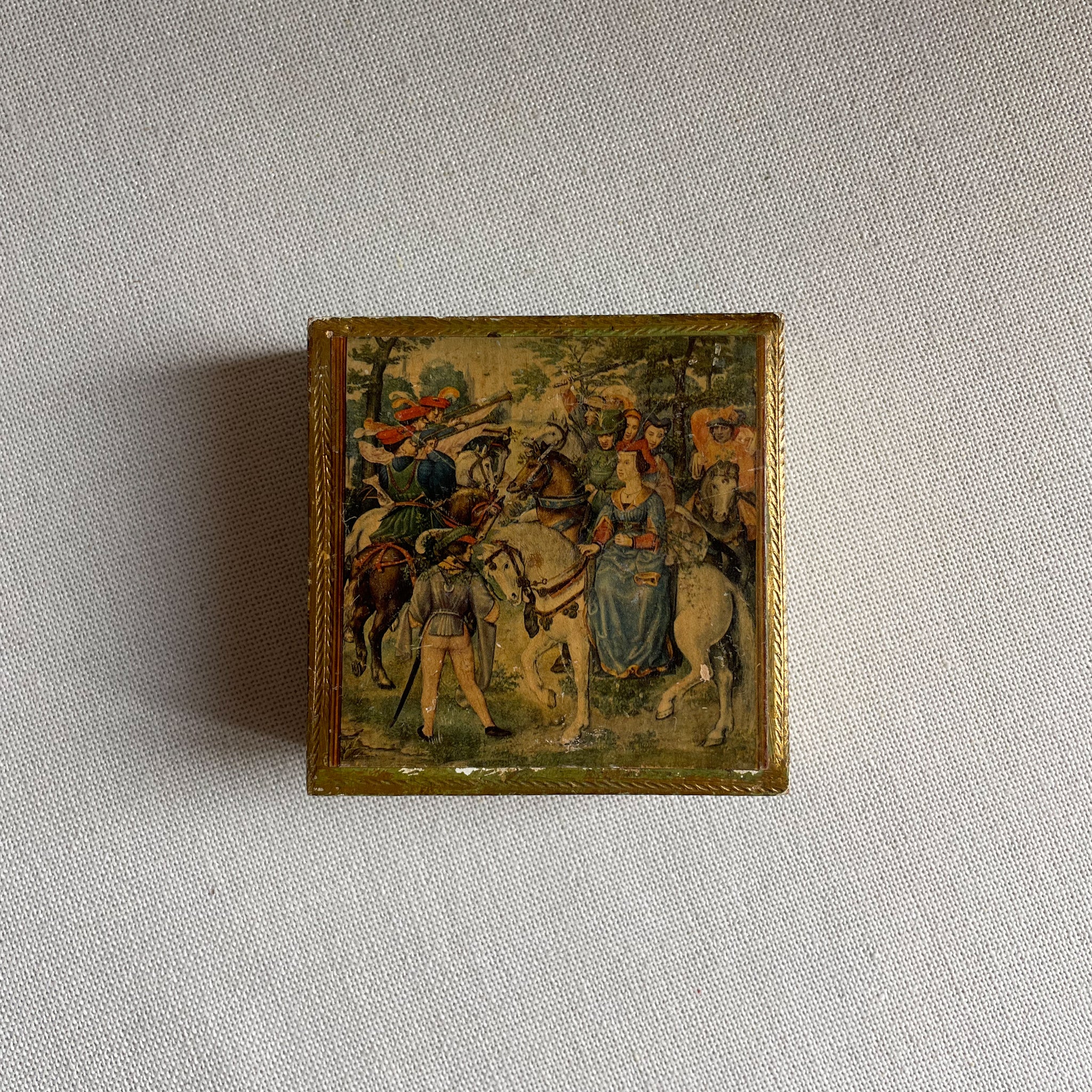 Vintage florentine wood box