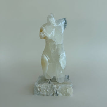 White Onyx Bust Statue