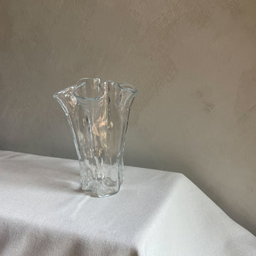 Folded glass vase