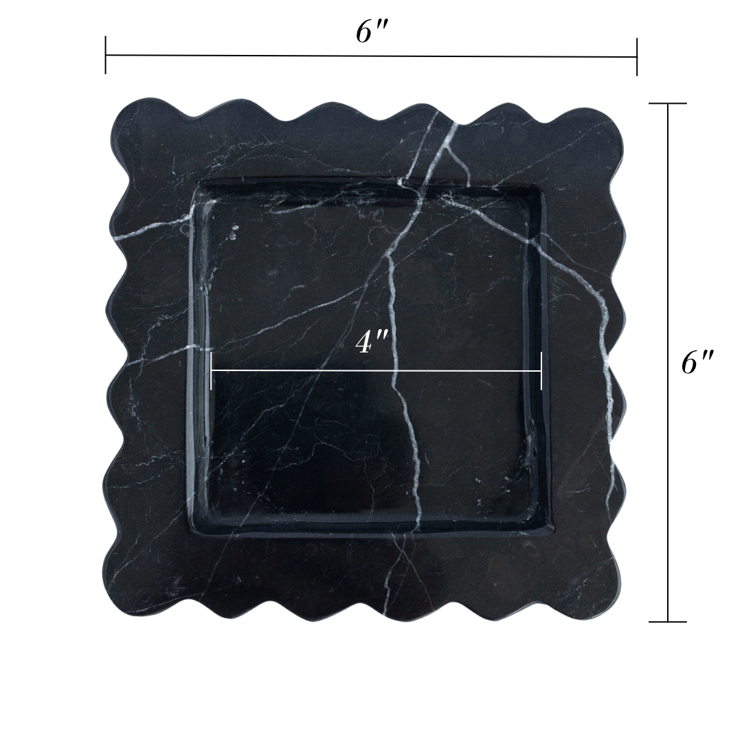 dimensions of natural marble valet tray