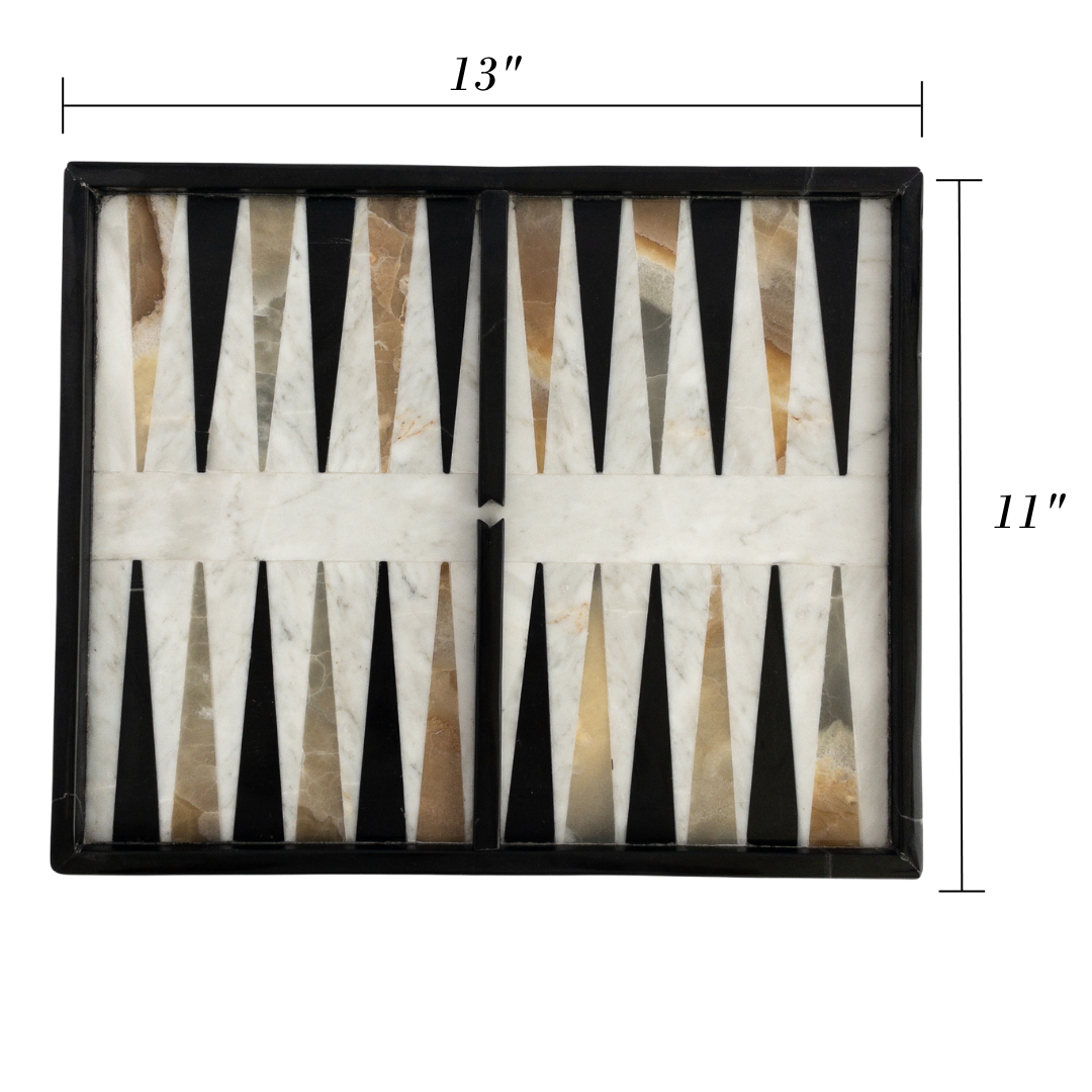 marble backgammon board with dimensions