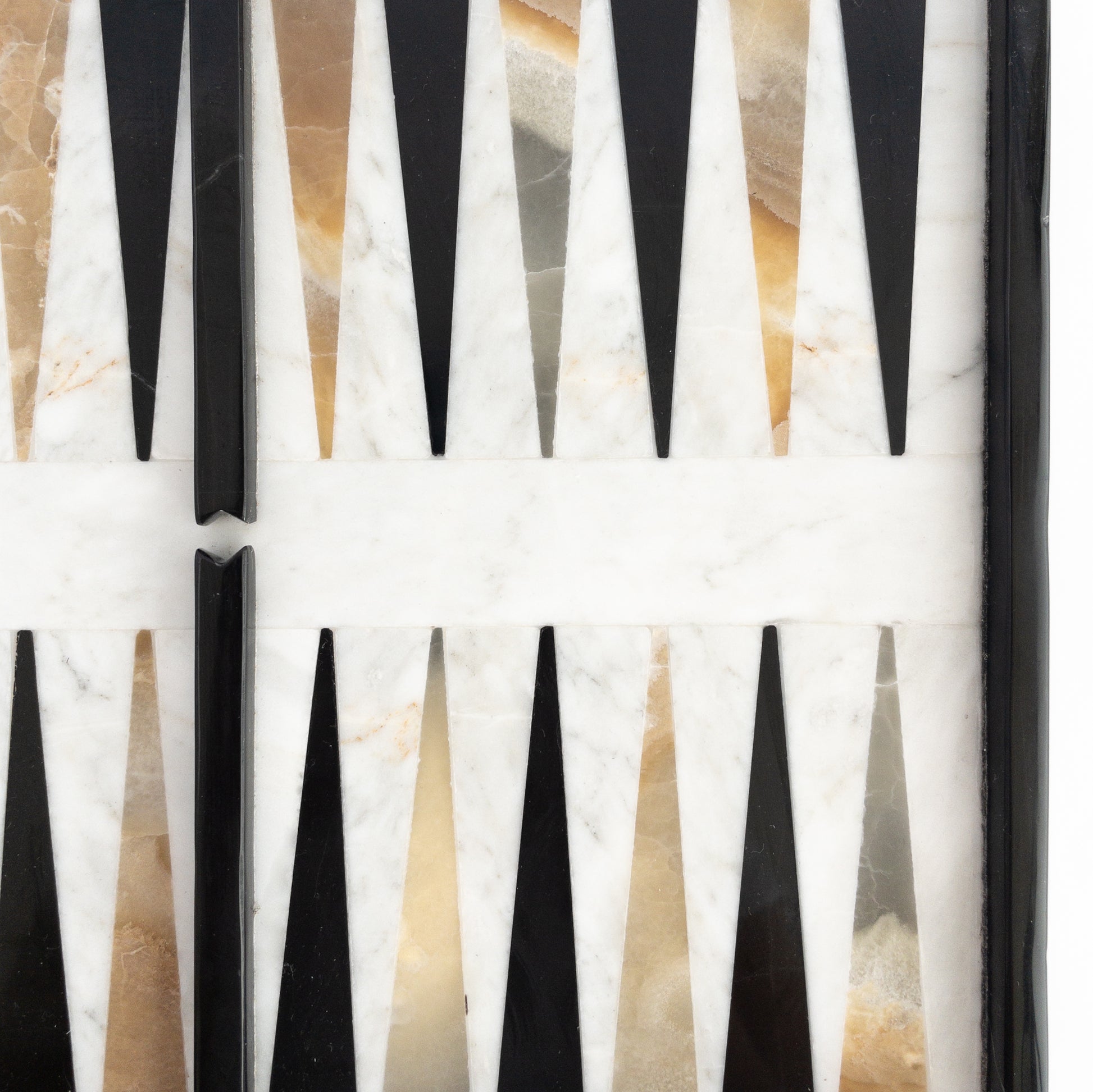 onyx and marble backgammon set close-up