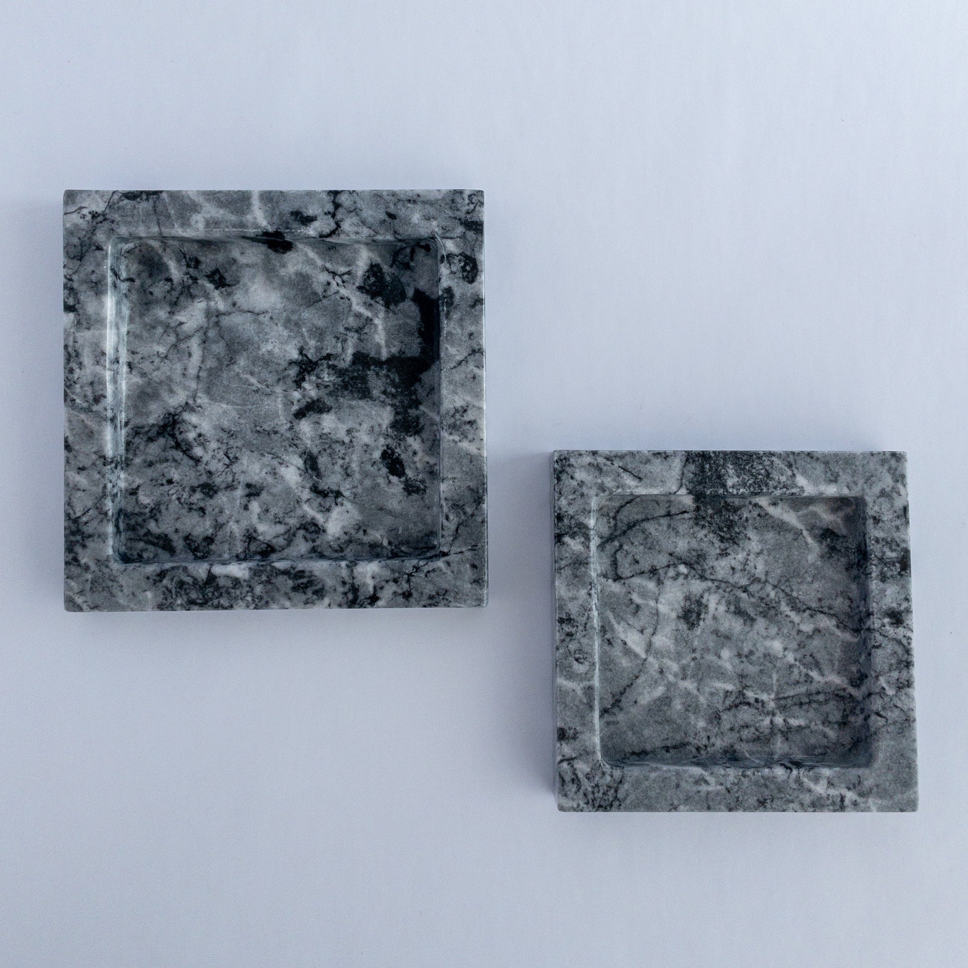 detailed veining of marble jewelry tray for organization