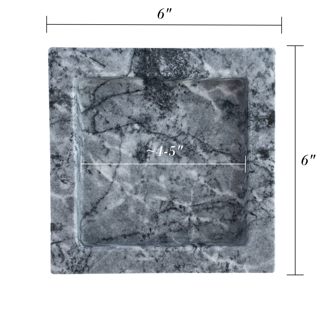 dimensions of grey marble catchall tray