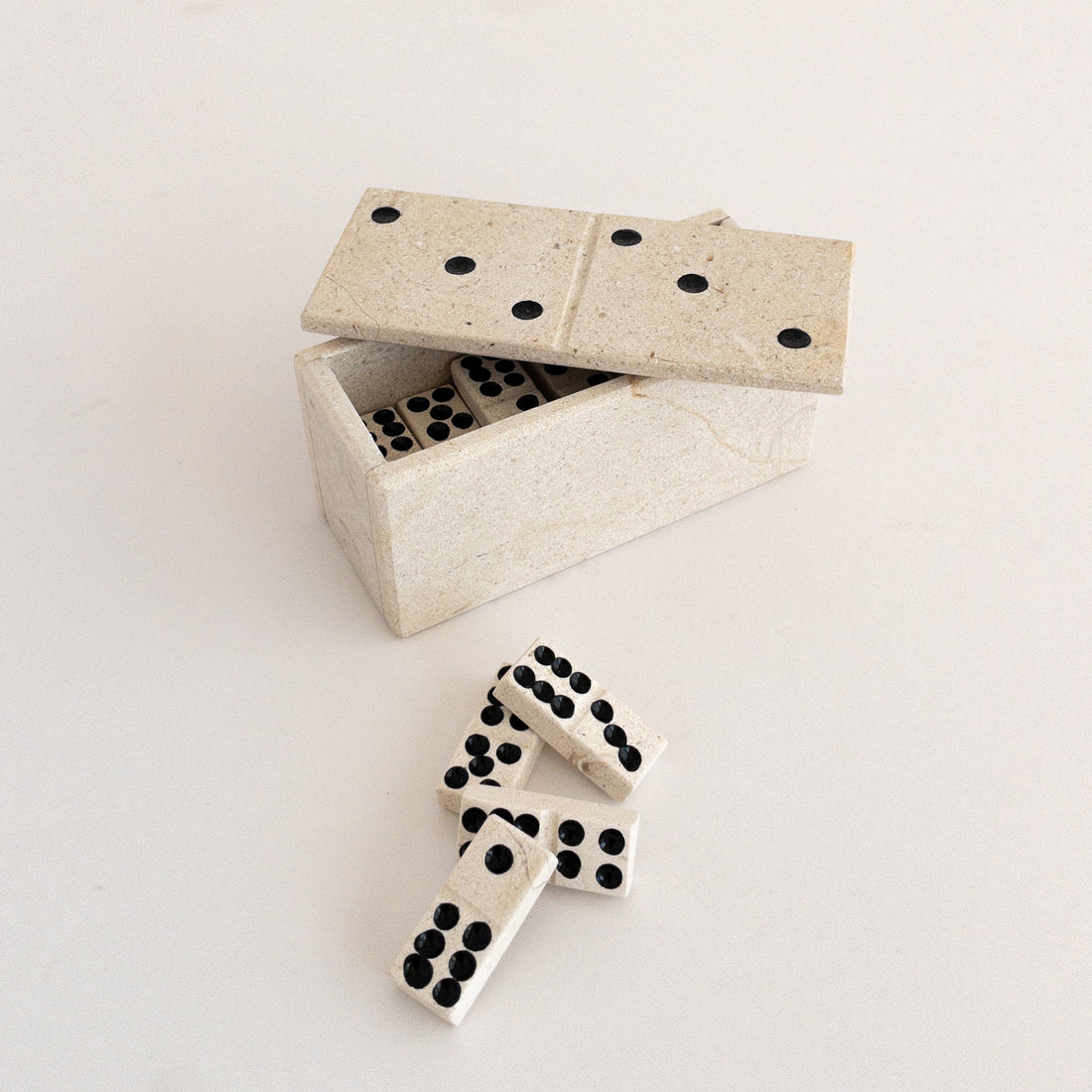 decorative domino game made from natural stone