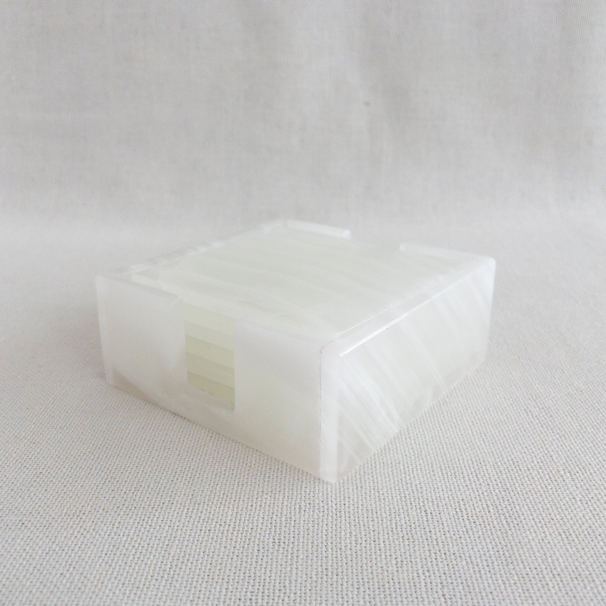 detailed view of handcrafted onyx coasters
